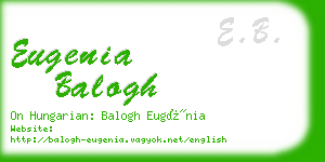 eugenia balogh business card